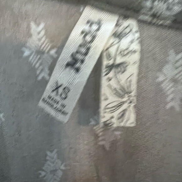 Olive green and white lace up boho peasant top size XS - Picture 5 of 6